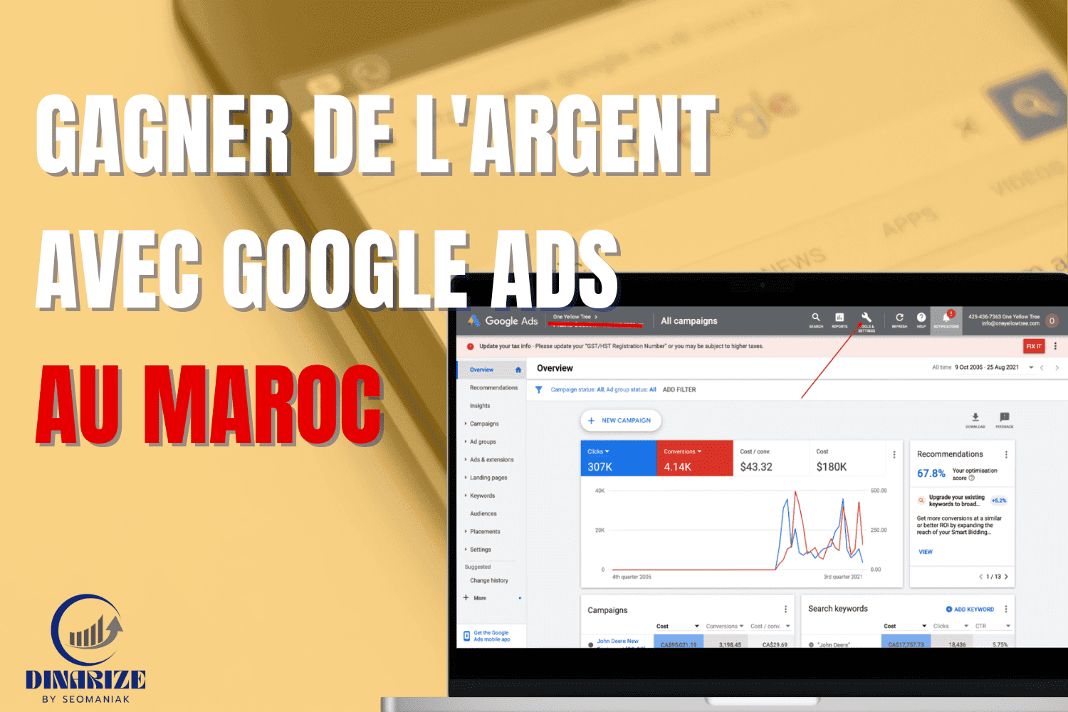 gagner de l'argent en ligne avec google ads au maroc dinarize