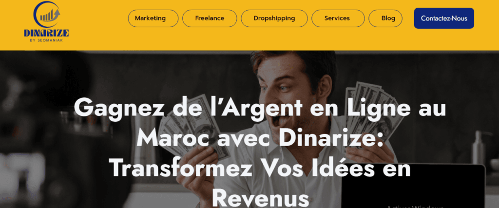 gagner de l'argent en ligne au maroc dinarize