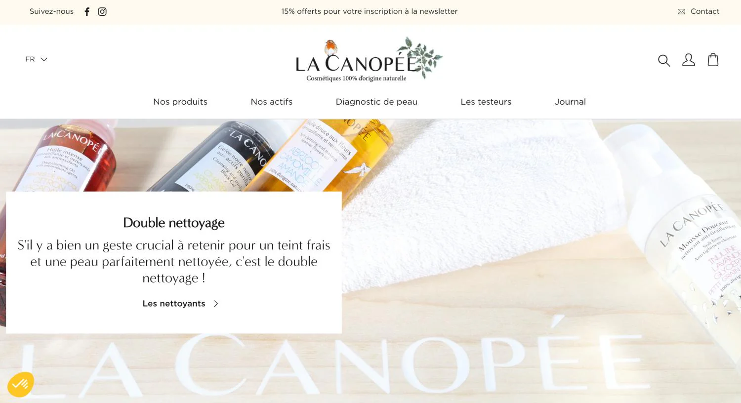 Page d’accueil d’une boutique Shopify illustrant un projet e-commerce au Maroc