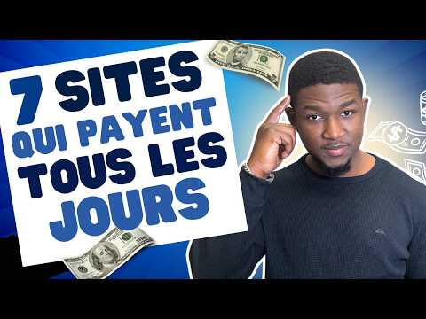 Miniature YouTube de Heff Abdallah montrant une affiche “7 sites qui payent tous les jours” avec des billets en arrière-plan