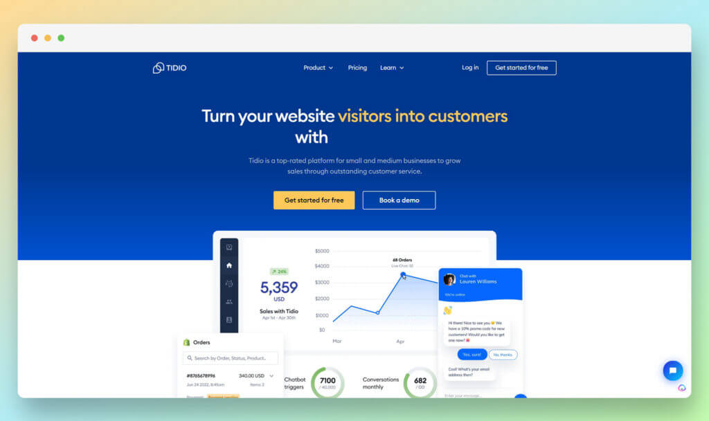 Intégrez un support client réactif avec des solutions en utilisant Tidio pour rassurer vos clients marocains et améliorer leur expérience d’achat.