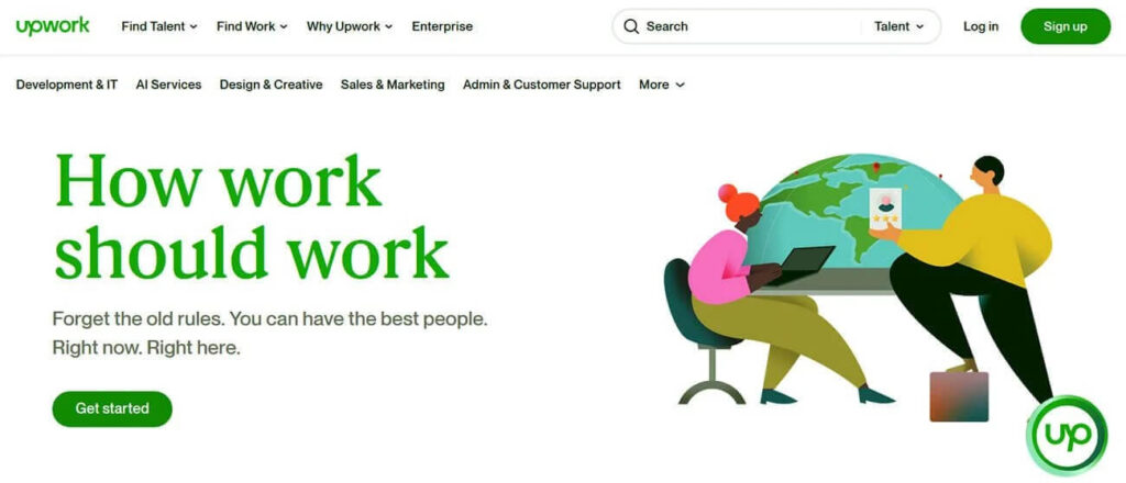 Plateforme Upwork pour freelances marocains